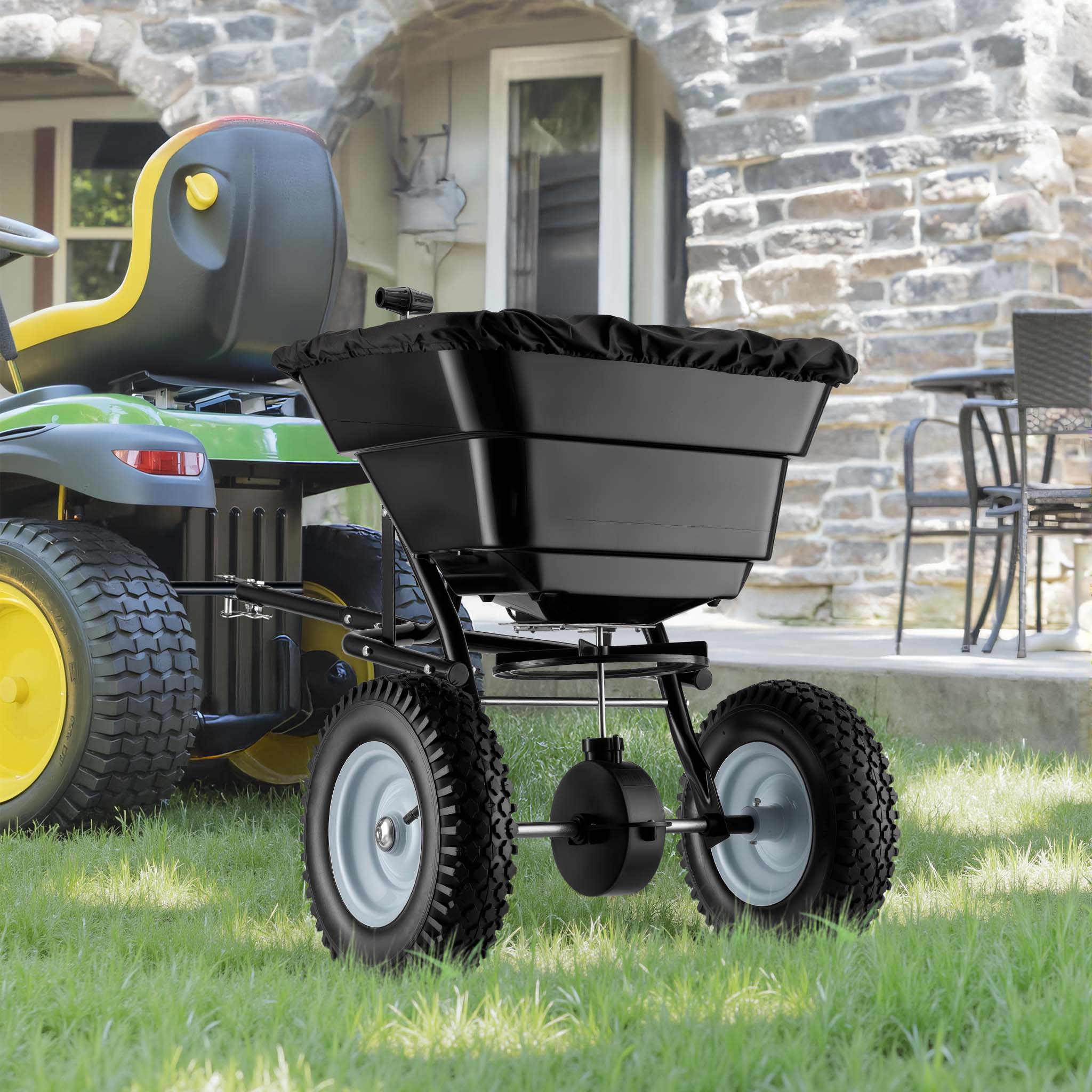 GT1507 Carrello spargitore trainato da 29 l per trattorini Spandiconcime Spargisale