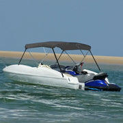Bimini di Prua con Tendalino a 3 Archi Antracite 183x196x137 cm 93136