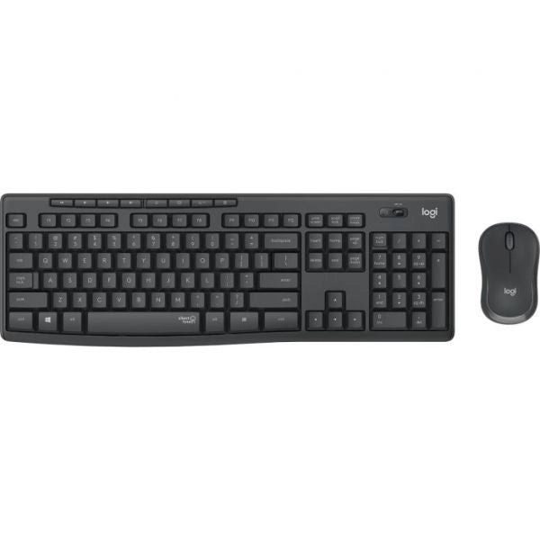 Logitech mk295 kit mouse e tastiera wireless – tecnologia silenttouch, tastierino numerico, tasti scelta rapida, tracciamento ottico avanzato, ricevitore usb nano, senza lag, meno 90% di rumore - 920-009797