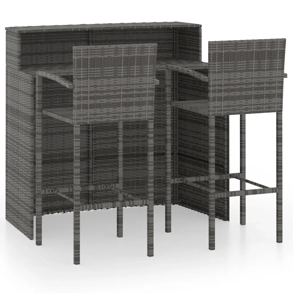 Set Bar da Giardino 3 pz Grigio cod mxl 40511