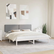 Letto con Testiera Rivestita Grigio chiaro 180 x 200 cm 877893