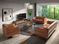 Divano Chester a 2 posti in pelle marrone