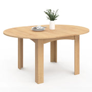 IDMarket - DONA mesa de comedor redonda extensible 4-8 personas haya 110-150 cm