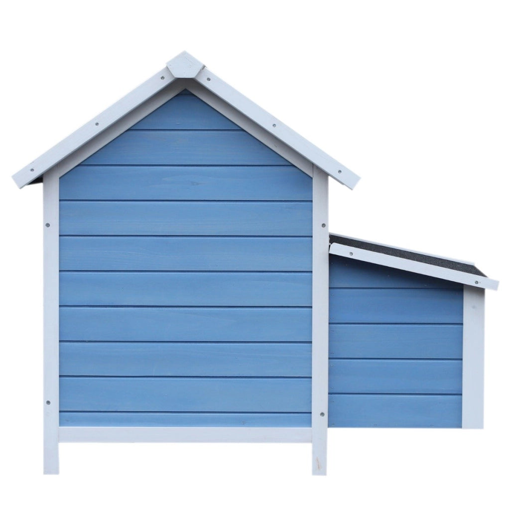 Easycomfort Gabbia per Galline Ovaiole con Zona Corsa e Vassoio di Nidificazione Rimovibile, Pollaio da Giardino in Legno con Tetto Impermeabile, 180x91x79 cm