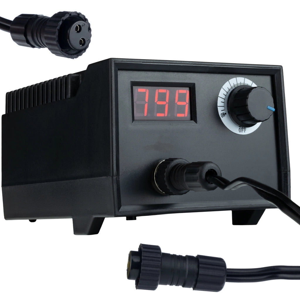 Stazione Pirografia 60W Rosfix Black Fenix RBB60W – Display Temperatura | 20 Punte, 5 Compensati | Legno, Pelle, Sughero