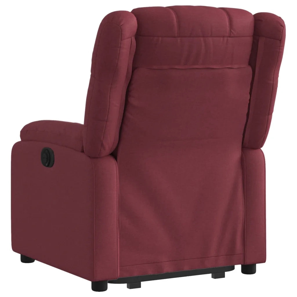Poltrona Alzapersona Reclinabile Rosso Vino in Tessuto 3205205