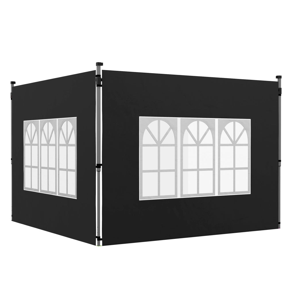 Pannelli laterali per gazebo 3x3 m ¨C zephmum ¨C 295x195 cm nero