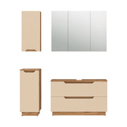 Vicco Set di mobili da bagno Rovere/cashmere a righe 4 parti
