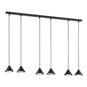 Lampada a sospensione Elit in acciaio nero opaco