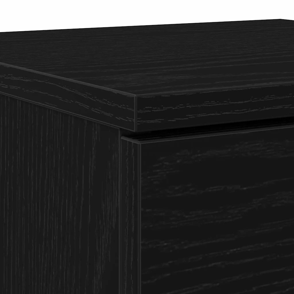 Credenza Rovere Nero 30 x 30 x 70 cm Legno multistrato 862772