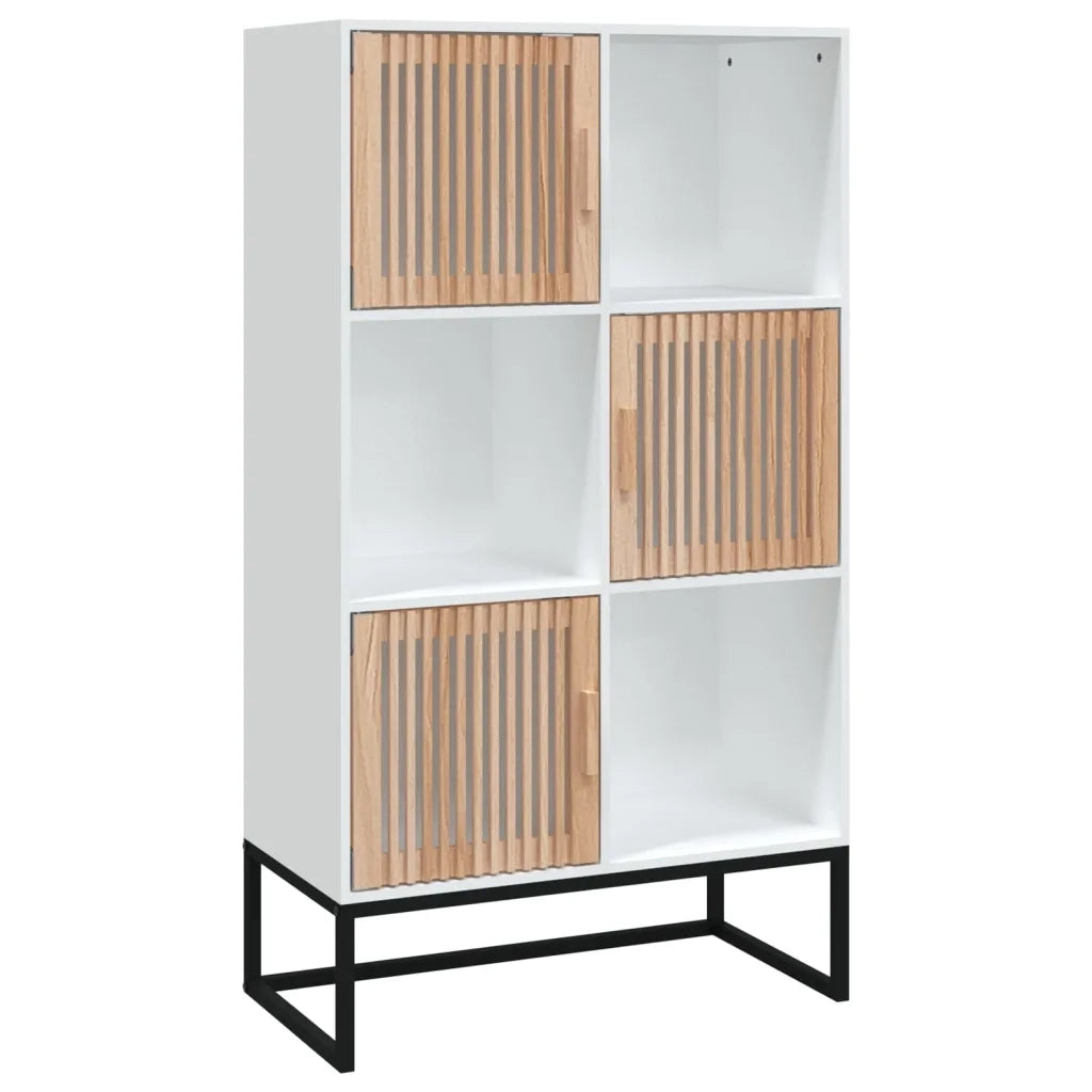 Credenza-Buffet-Armadio da cucina Bianca 70x35x125 cm in Legno Multistrato 237730