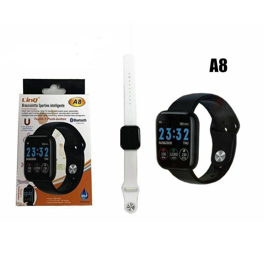 Trade Shop - Smartwatch Orologio Contapassi Smart Sport Bracciale Sportivo Bluetooth Linq A8 -