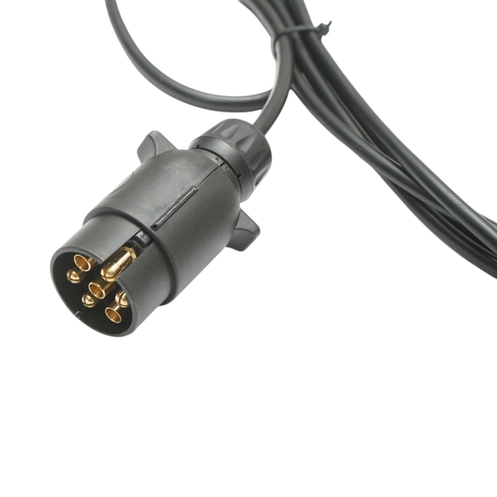 Gancio di traino 1200 mm, 2 lampade a LED, cavo da 6 m, presa a 7 poli 12/24 V