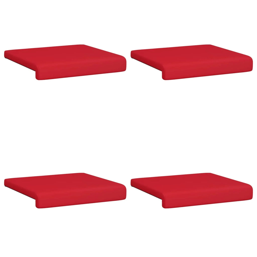 Cuscino per panchina 4 pcs Similpelle Rosso Profondità 35 cm 42043115