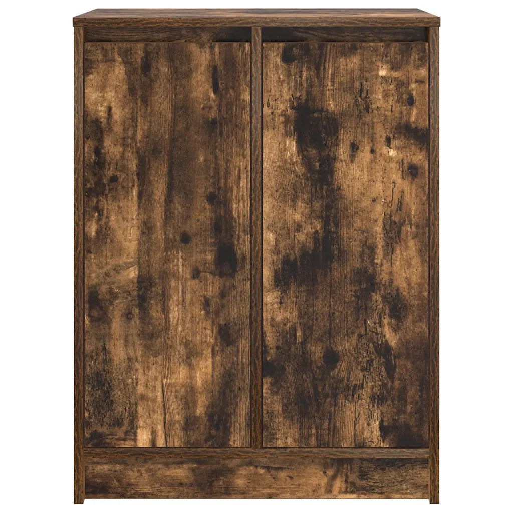 Scarpiera-Scaffale per scarpe Rovere Fumo 57x34x76 cm in Legno Multistrato