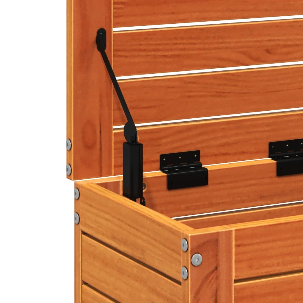 vidaXL Poggiapiedi Giardino Marrone Cera 62x31,5x52 cm Massello Pino
