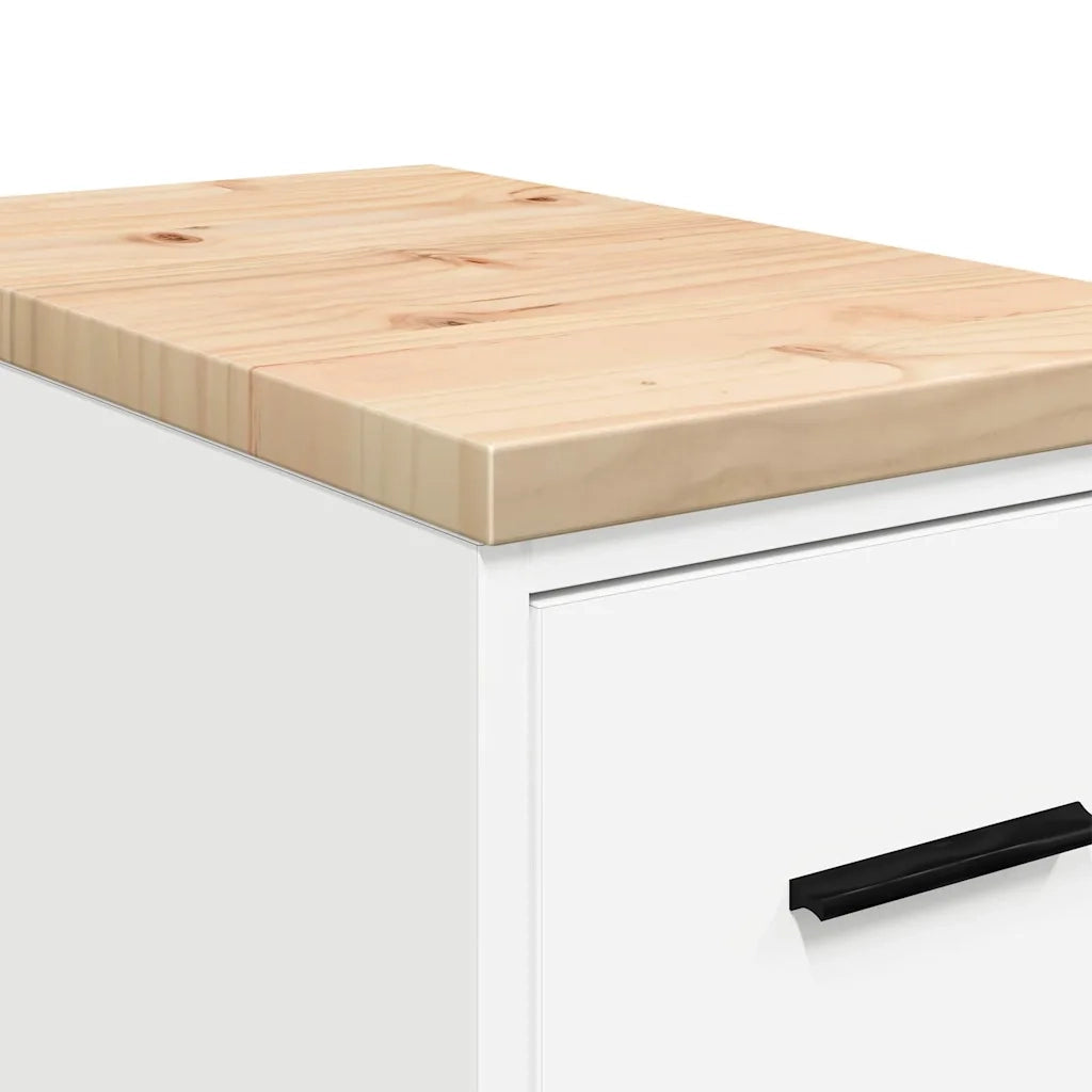 Armadietto da Garage Bianco 30x51x85 cm Legno Massello di Pino CFW6796223