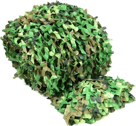 Reticolo Camouflageno 4m x 6m per Paesaggio di Bosco e Caccia all'Aria Aperta - Reticolo Solare - Copertura Verde