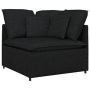 Modulo Angolare Divano Modulare con Cuscini Nero 100 cm CFW4378446