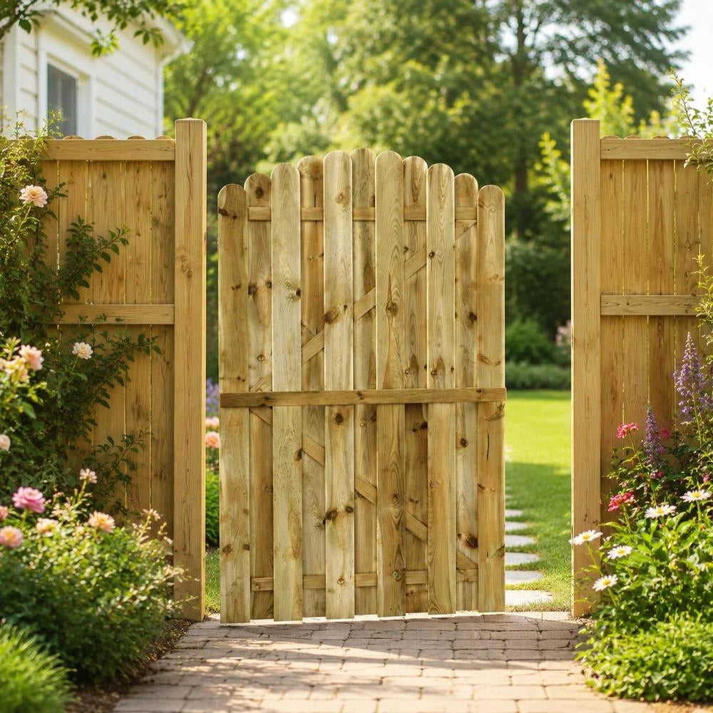 Garden Gate Made Of Impregnated Pine Wood, 100x150 Cm