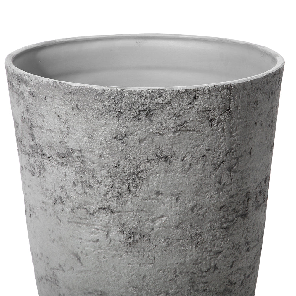 Set di 2 vasi tondi polvere di pietre per interno ed esterno grigio soggiorno balcone giardino
