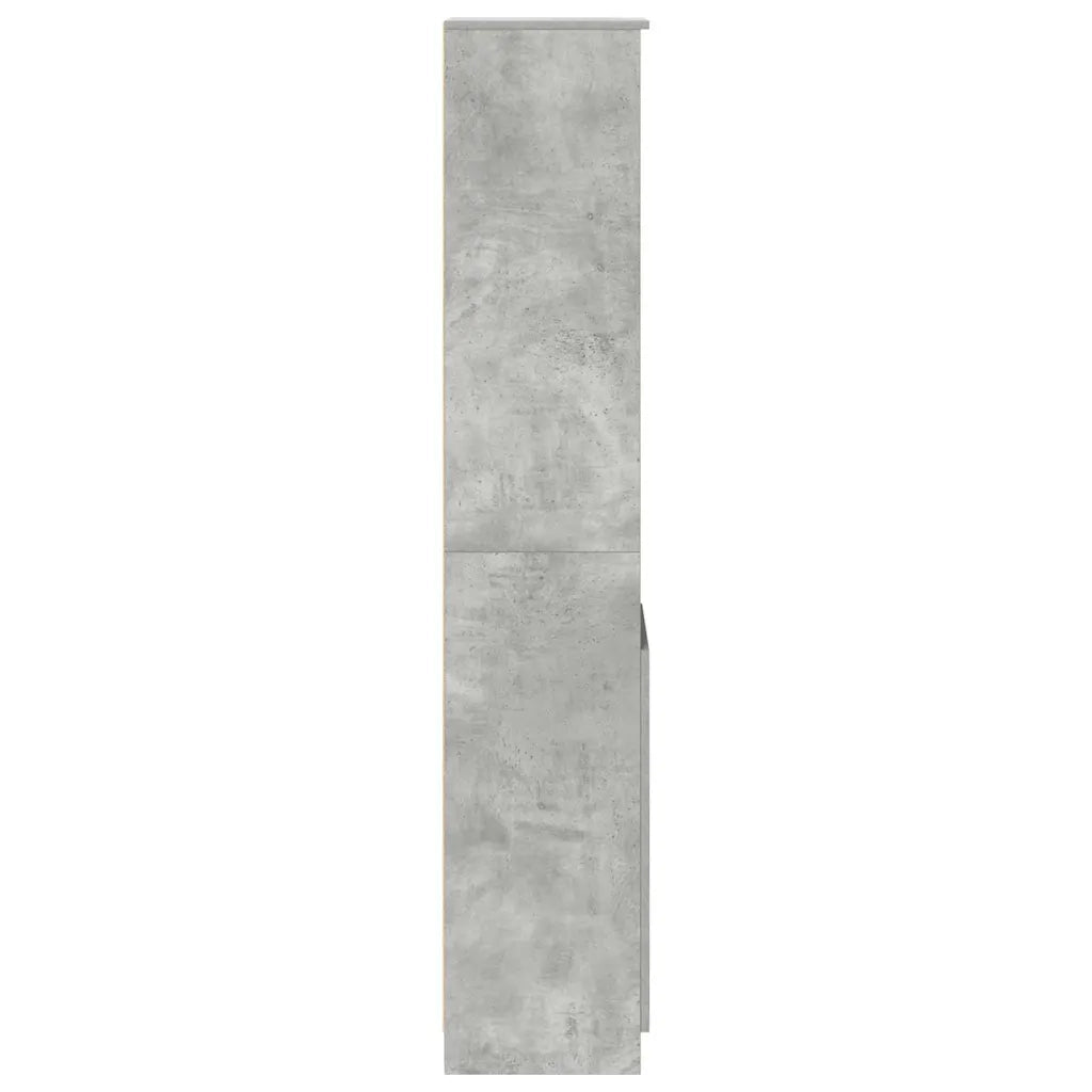 vidaXL Credenza Grigio Cemento 37,5x35x180 cm in Legno Multistrato