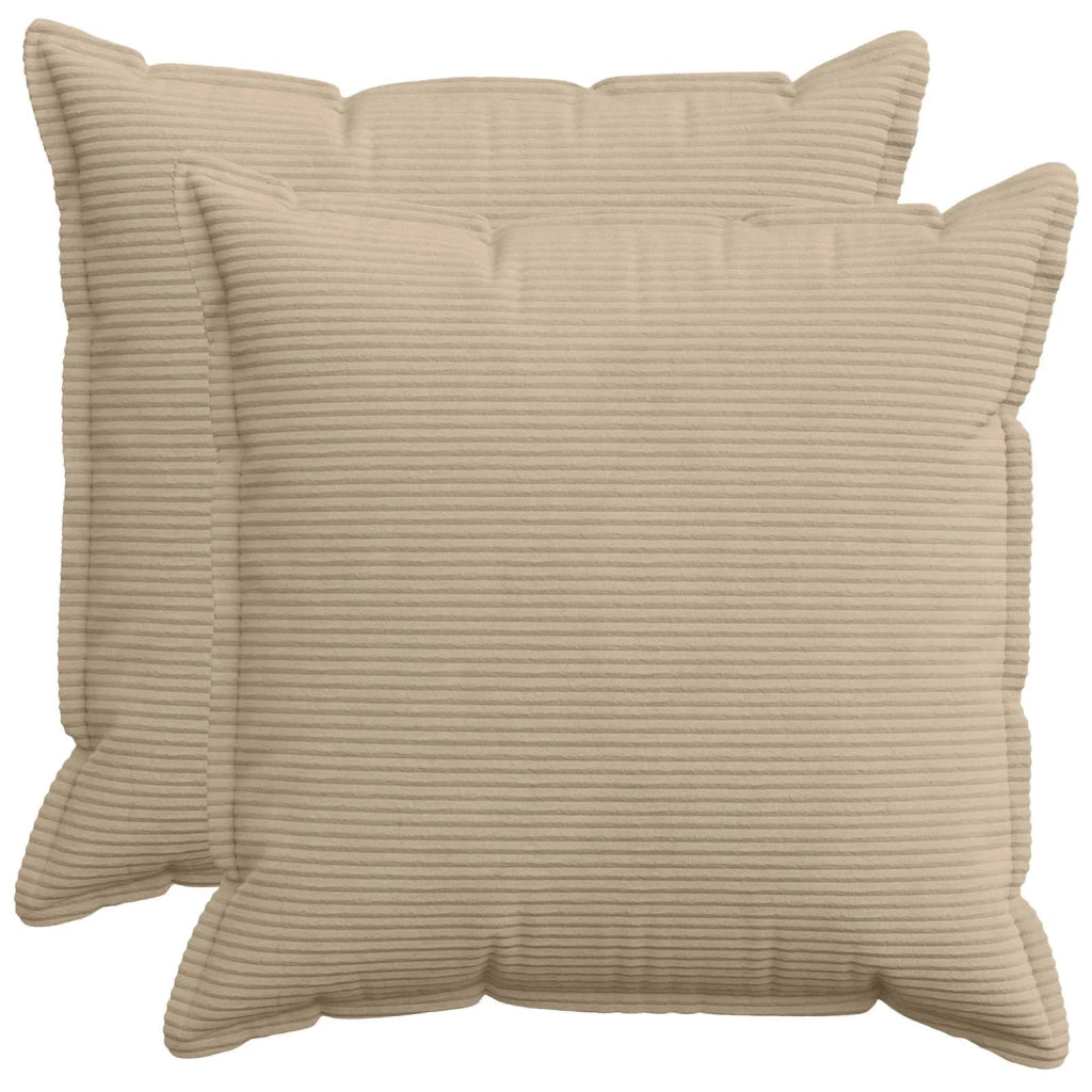 Federa 2 pz HOUTEN Tortora 55 x 55 cm corduroy 920437