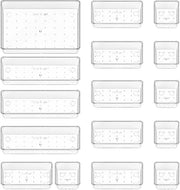 Organizzatore 16-direzionale per carrello, tavolo di lavoro con 4 misure, organizzatore per carrello, organizzatore per trucco, sistema di organizzazione per carrello, ufficio, cucina, trucco.