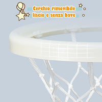 Canestro da Basket, Centro Attività 3 in 1 per Bambini, Canestro da Basket con Porta da Calcio e Gioco degli Anelli, Set Basket e Calcio a Forma di Orso, Ideale per Bambini (Verde)