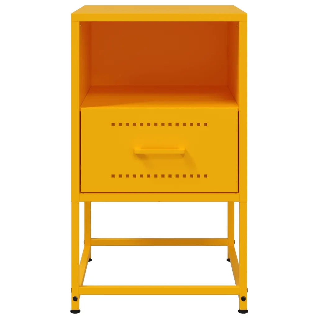 Comodino Giallo Senape 36x39x60,5 cm in Acciaio 846560
