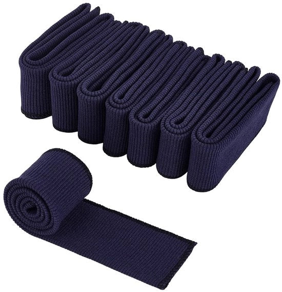 Ribstof a Costura per Maglietta 8 Pezzi - Tessuto Cotonato Stretch - 585 x 76 mm - Ribstof Elastico - Per Magliette - Progetti di Ricamo DIY - Tessuto