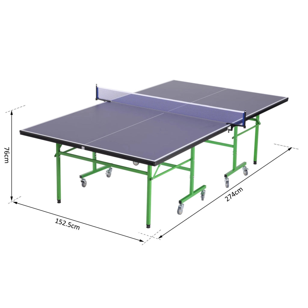 Tavolo da Ping Pong Professionale e Pieghevole con Ruote 152.5x274x76 cm