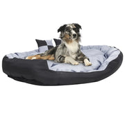 Cuscino per Cani Reversibile Lavabile Grigio Nero 150x120x25 cm 171210