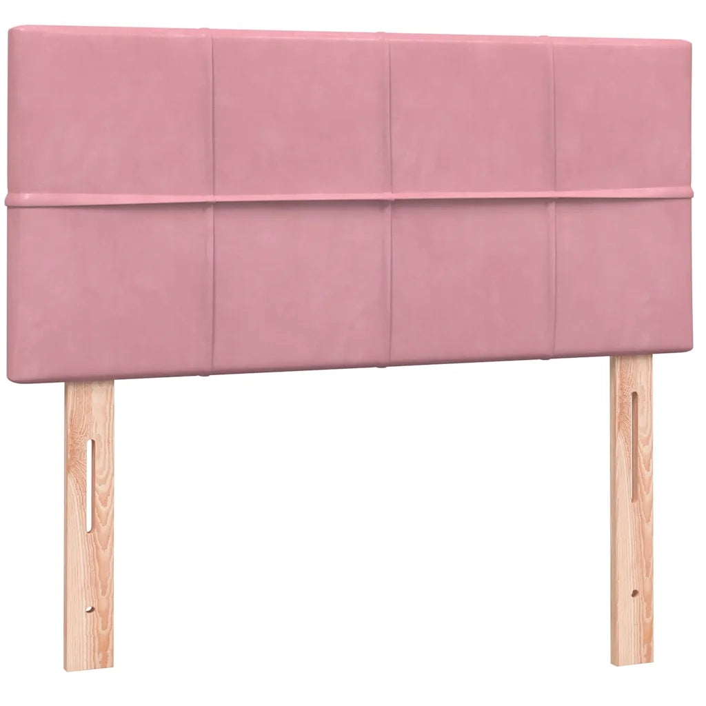 Letto singolo | Letto per adulti | Giroletto a Molle con Materasso Rosa 80x220 cm Velluto