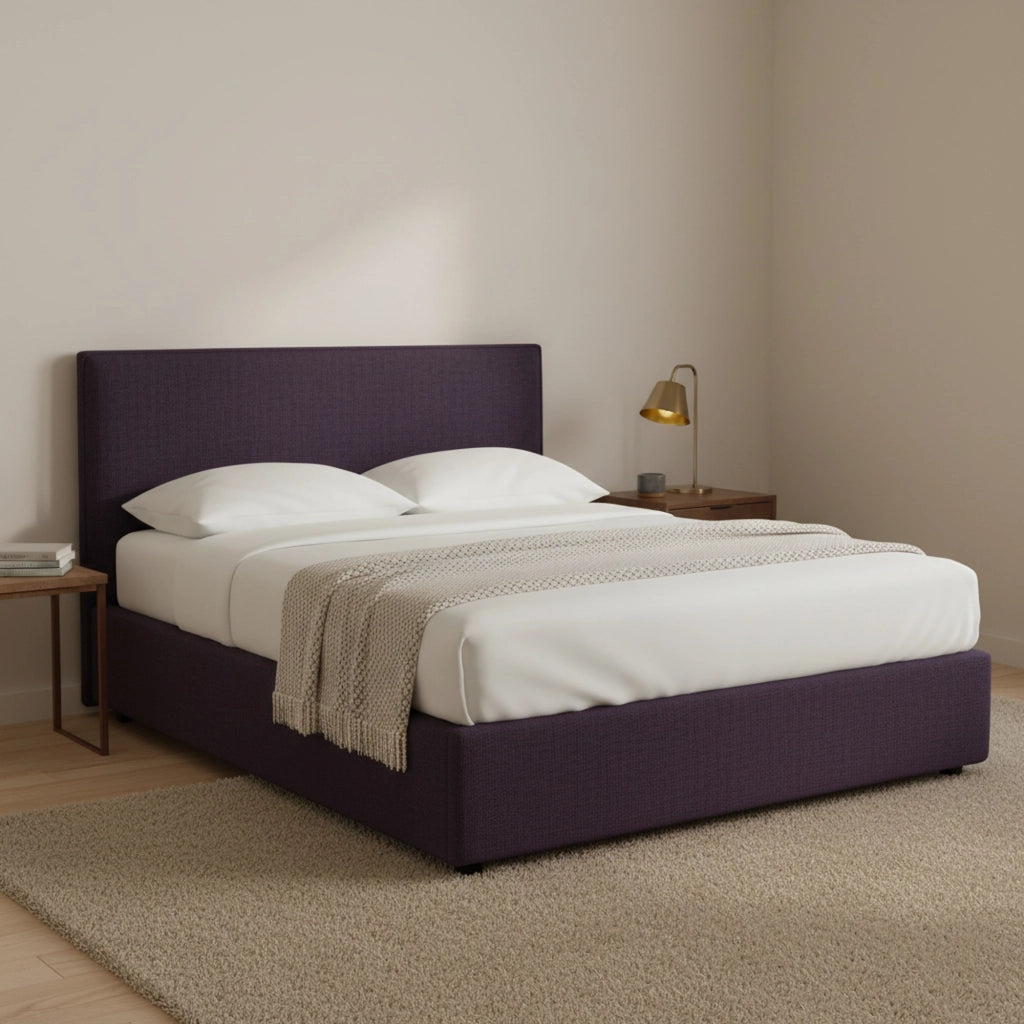 Redditch, Letto Piazza e Mezza Sfoderabile Made in Italy, Viola