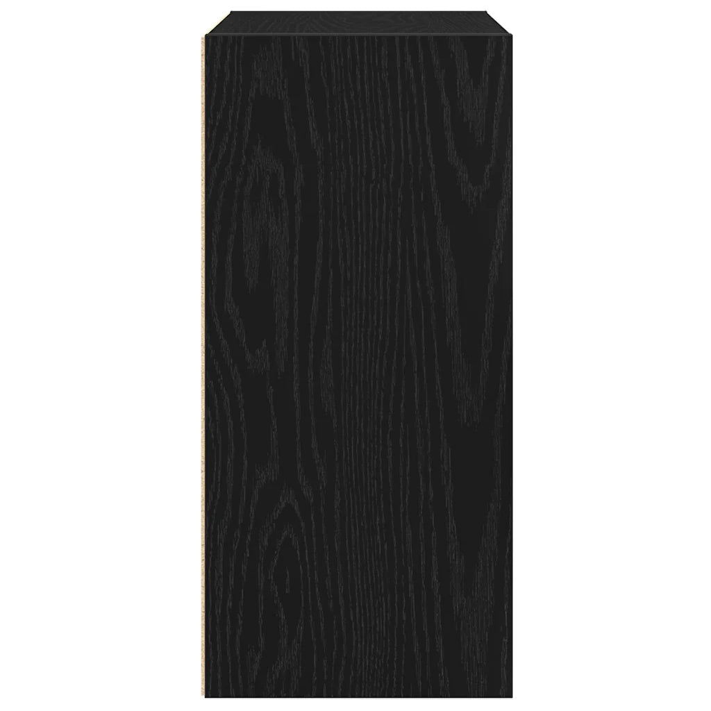 Libreria-Scaffale per Libri-Mobile di Stoccaggio Rovere Nero 31x24x52 cm in Legno Multistrato
