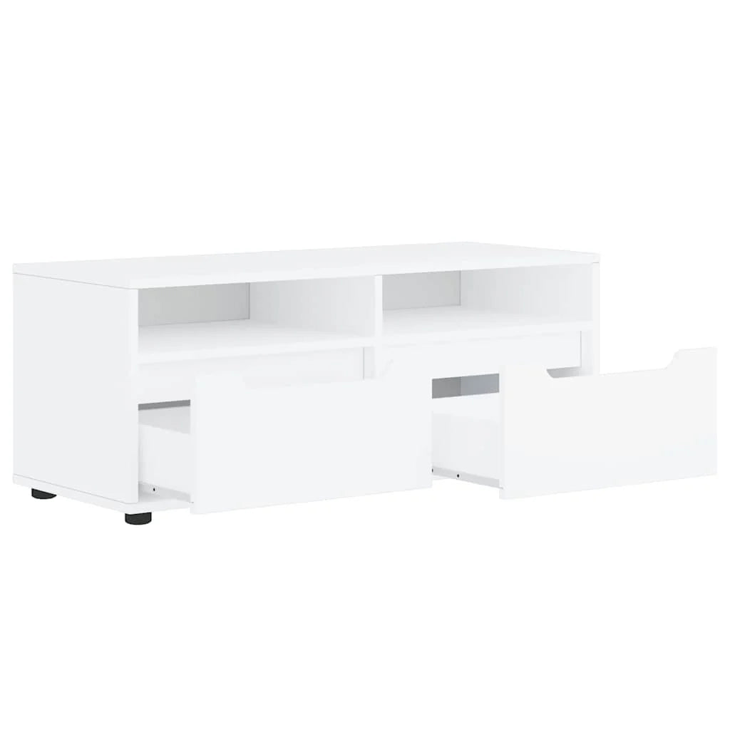 Mobile TV da parete VISNES con ampio spazio di archiviazione 100 x 40 x 38 cm legno ingegnerizzato bianco 02_0058333
