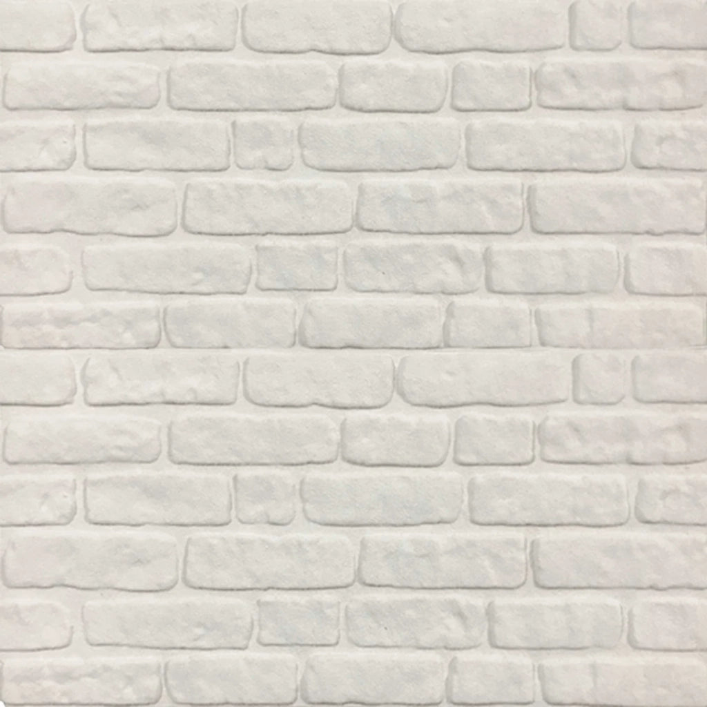 Pannelli da parete 10 pcs Bianco 100 x 50 cm Schiuma EPS