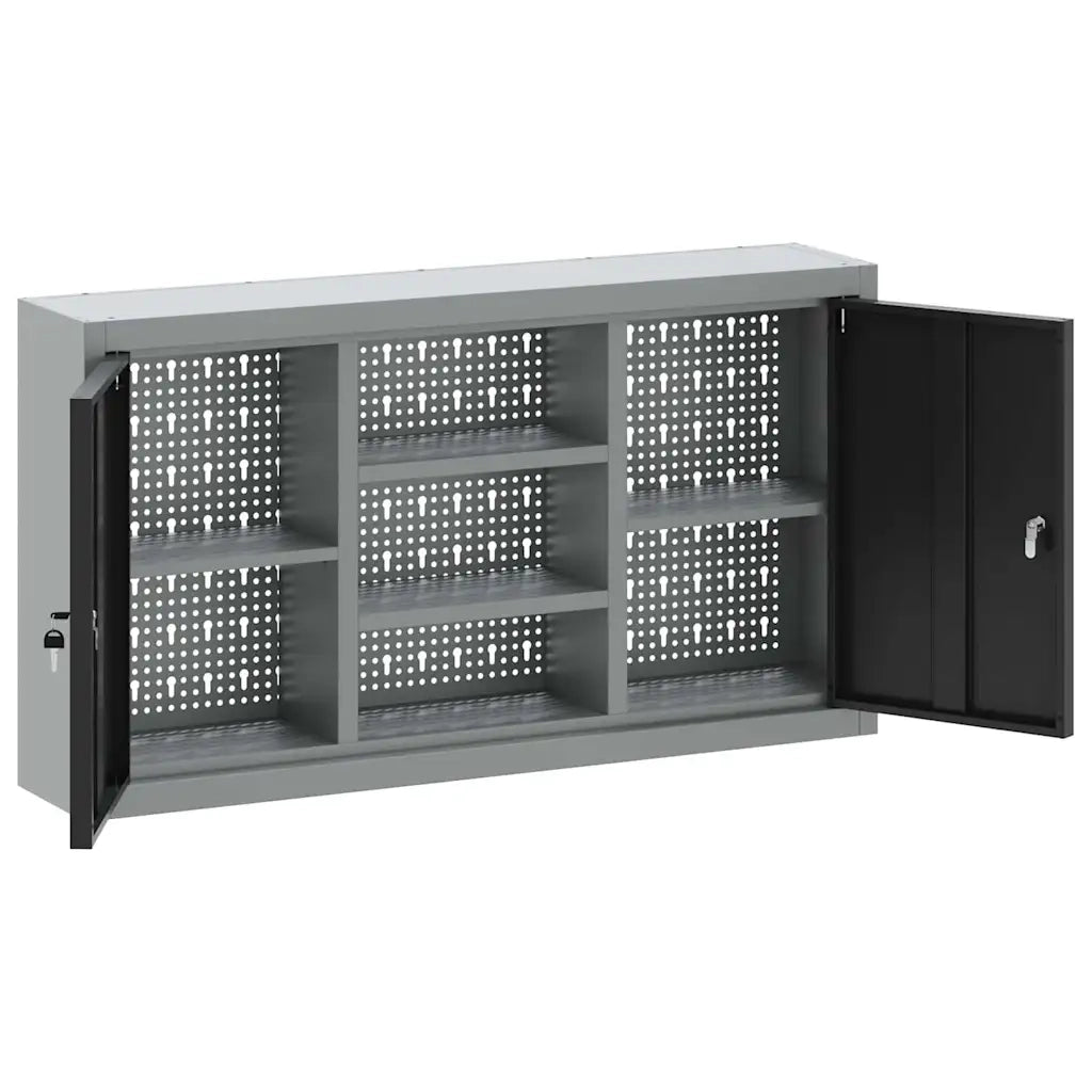 Mobile per attrezzi con blocco Nero e Grigio 100 x 20 x 55 cm CFW9989899