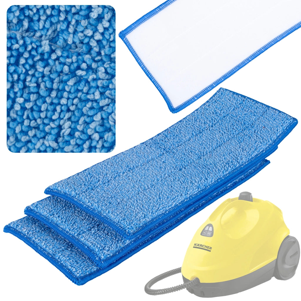 Set di Panni in Microfibra di Ricambio compatibile con Pulitore a Vapore Kärcher SC – Alta Assorbenza, 3 Pezzi