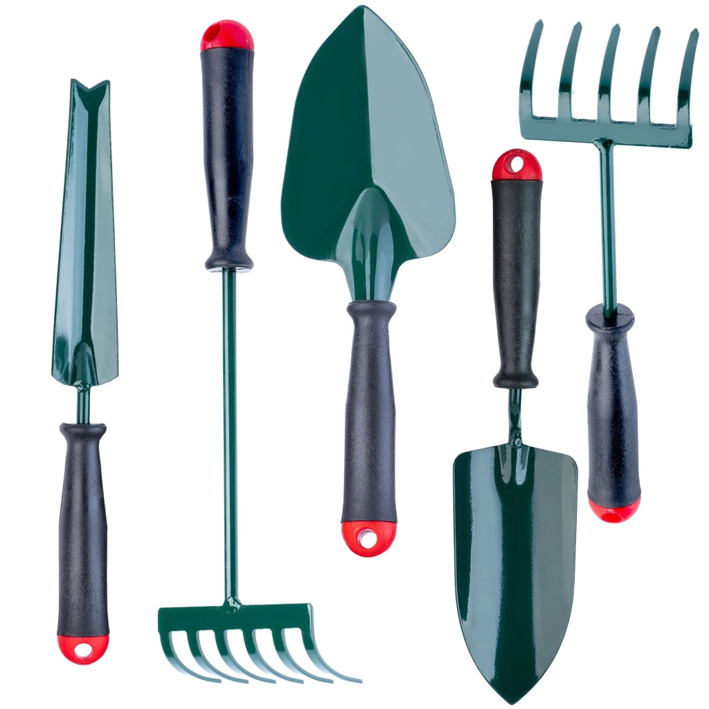 Set di attrezzi da giardino KADAX 5 in 1: rastrello, pala, tagliasiepi a uncino, Kadax