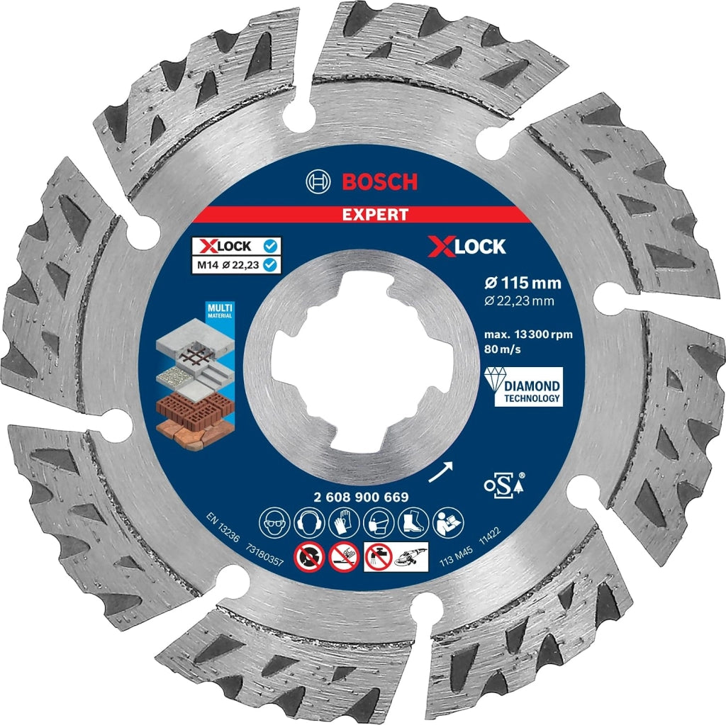 Bosch Professional 1x Dischi diamantati Expert MultiMaterial (per Calcestruzzo, Ø 125 mm, accessorio Smerigliatrice angolare piccola)