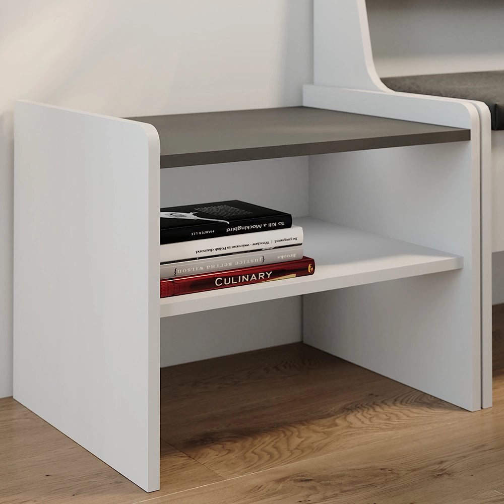 Vicco panca ad angolo Bianco/antracite 53.5 x 41.1 cm