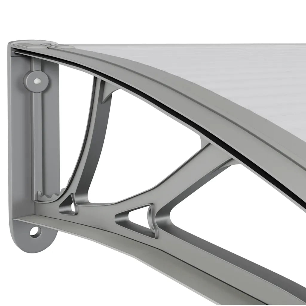 Pensilina per porta grigia e trasparente 100x75 cm in policarbonato CFW5920971