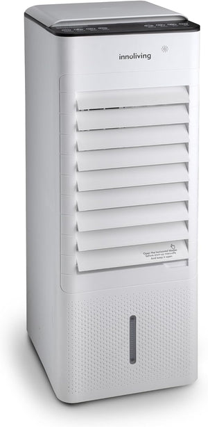 Innoliving Raffrescatore d’Aria Caldo/Freddo 7 Litri INN-508NEW, con Funzione Calore, Pannello Touch, Display Digitale, Telecomando, 3 Velocità, Oscillazione 140°, Serbatoio Removibile
