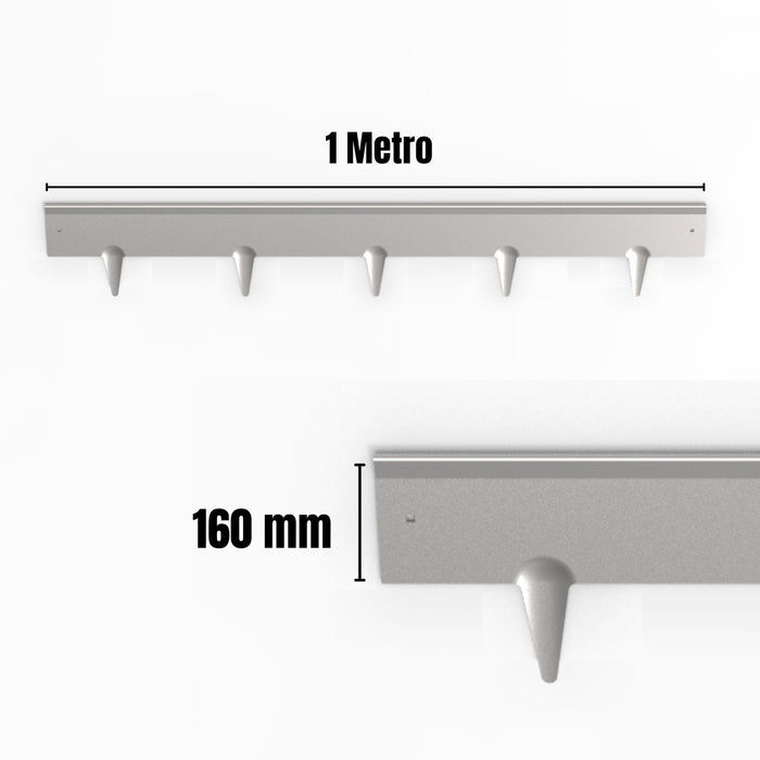 Bordura per Giardino e Orto a Giunzione in Acciaio Zincato 10 Pz da 1m x 160 mm, Bordura per Aiuola, Bordo per Aiuole