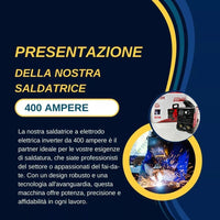 Mini Saldatrice Inverter MMA 400A Ultra Compatta | IGBT DC, VRD, Display LED