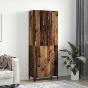 vidaXL Credenza 2 pcs Legno vecchio 69,5 x 34 x 180 cm
