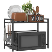 Tavolino da cucina estraibile con 3 ganci ¨C zephmum ¨C Nero, Metallo, 40 cm