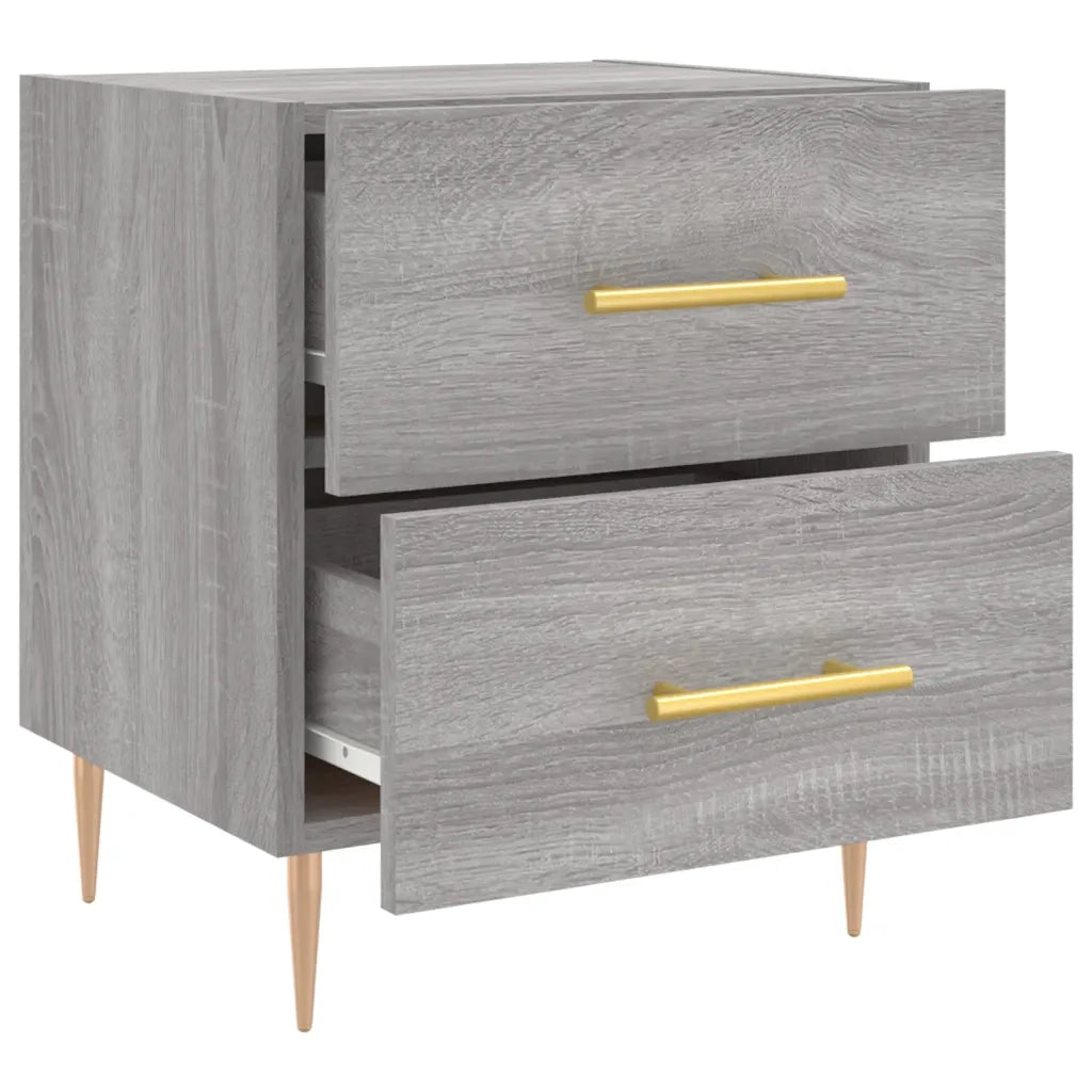 Comodino-Tavolino da notte Grigio Sonoma 40x35x47,5 cm in Legno Multistrato 916574